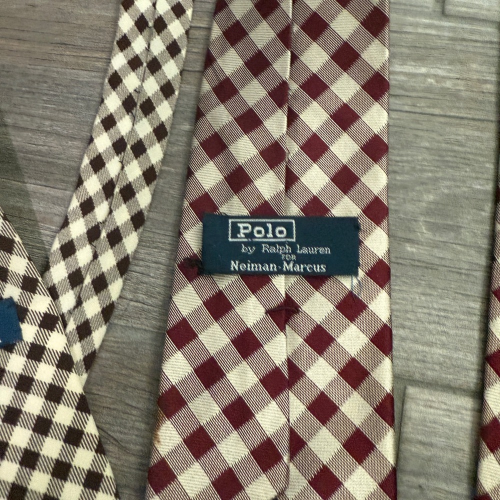 Set of 3 Polo by Ralph Lauren Silk Check Ties - Picture 4 of 8